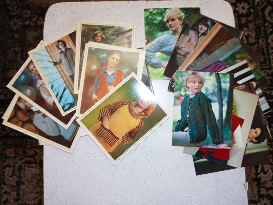 Набор открыток-выкроек Вязание "Мода для всех" изд 1979, 82 г Москва.