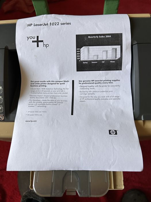 Vând imprimantă HP Laser Jet 1022.încă nu s-a vandut.sunt pb cu confir