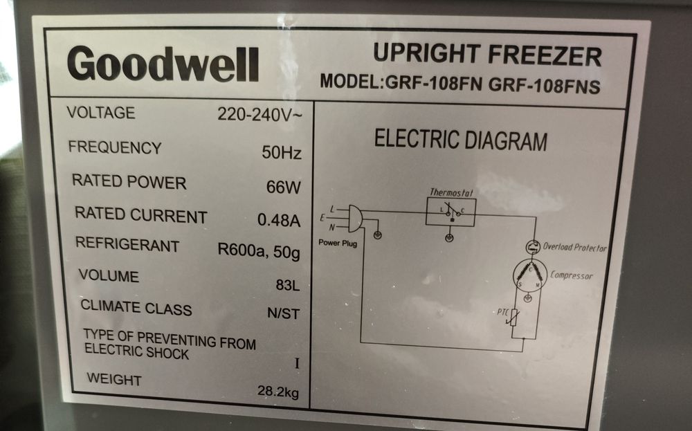 Морозилка Goodwell
