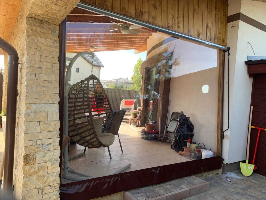 Inchidere terase , foisoare si balcoane cu folie transparenta Cristal