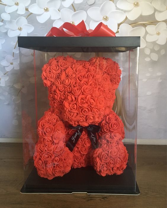 Ursulet Rose Bear Gigant trandafiri decoratiune Teddy Cadou ideal