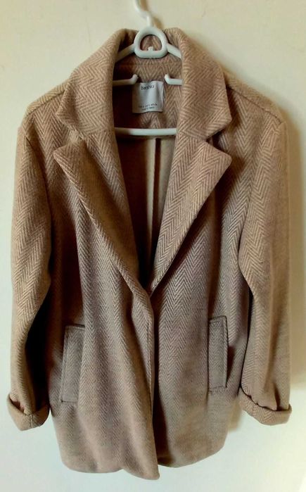 Палто, Яке Зара, Бершка, сиво, бежово, горчица, шал леопард