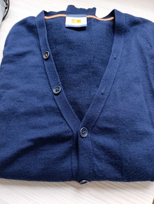 Boss Orange жилетка вълна тъмно синьо