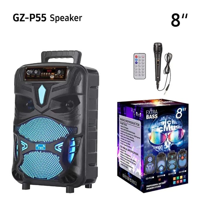 Беспроводная Bluetooth-Колонка С Микрофоном И Пультом 8 дюймов.