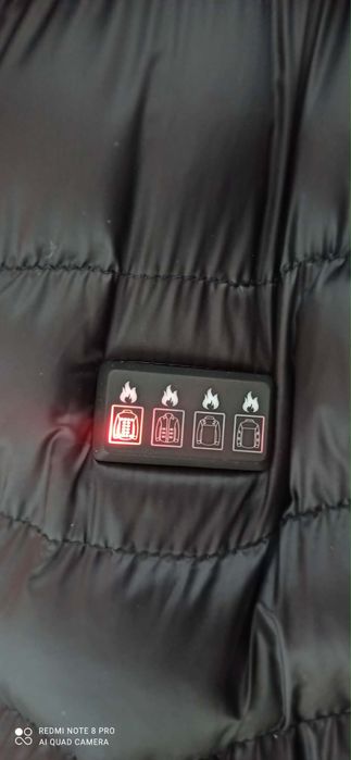 Мъжко яке с нагревател USB зареждане 6XL черно