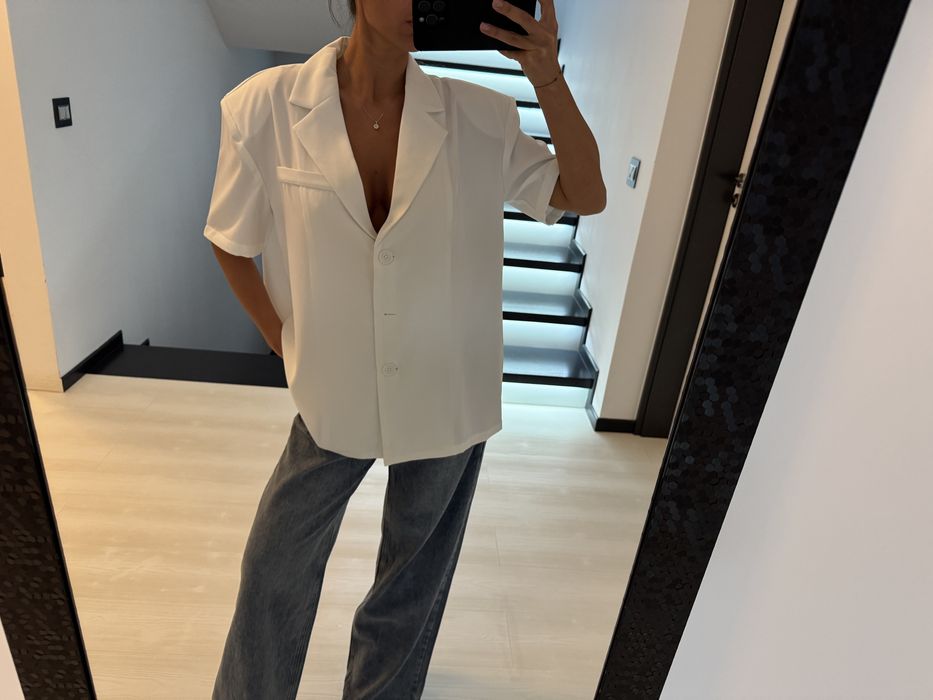 Sacou cu maneca scurta oversized