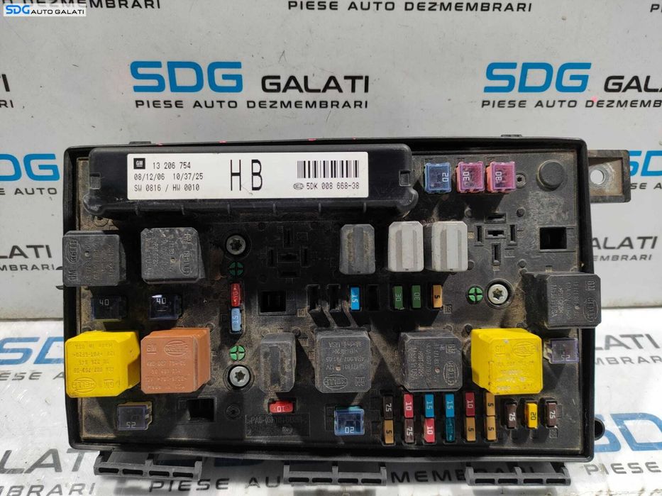 Unitate Calculator Panou Tablou Relee Sigurante Opel Astra H 2004 - 2010 Cod 13206754 13206754HB [L5046]