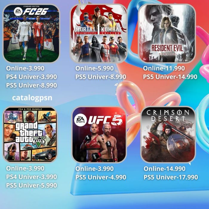 PS4 / PS5 үшін цифрлық ойындар