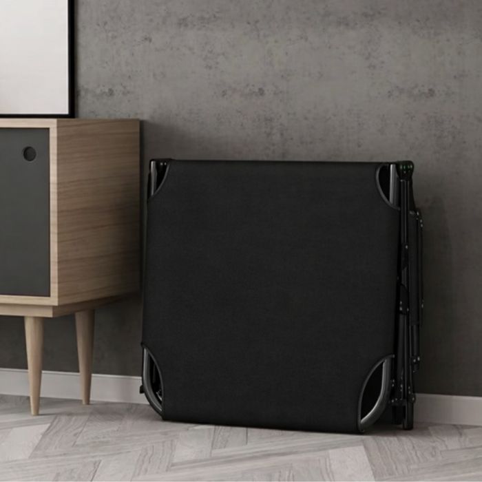 Сгъваемо къмпинг легло и градински шезлонг 2в1, с мек матрак и възглав