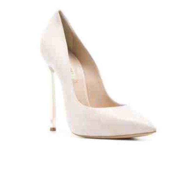 pantofi casadei nude alb bej