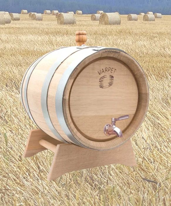 Бочка 5л доставка по KZ дубовая (в комплекте краник нержавеющий)