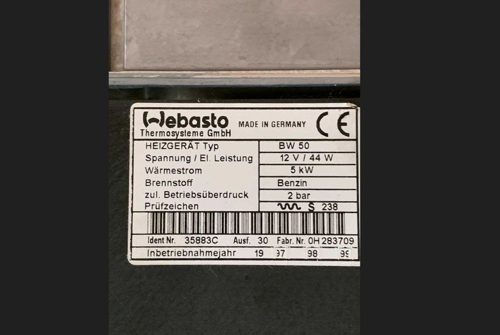 Webasto Thermo Top  BW 50 на части