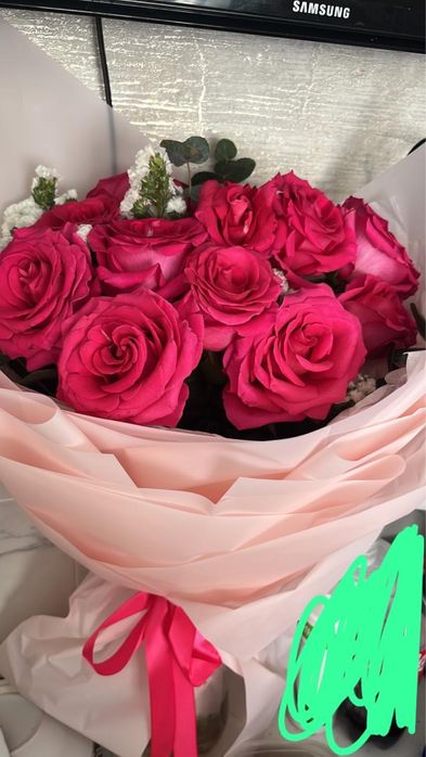 Розы букет цветы