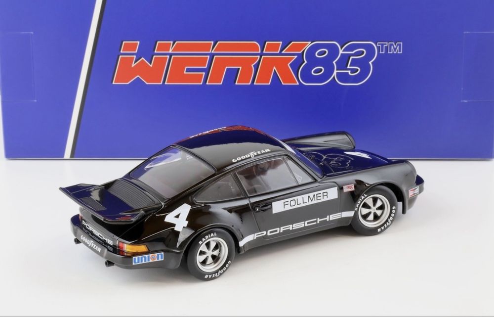 Porsche 911 Carrera 3.0 RSR #4 negru macheta auto scara 1:18 WERK83