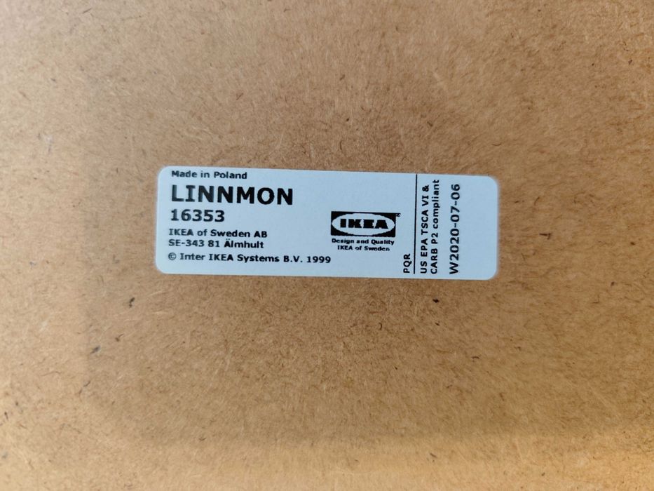 Плот за бюро IKEA LINNMON 120x60 см, бял
