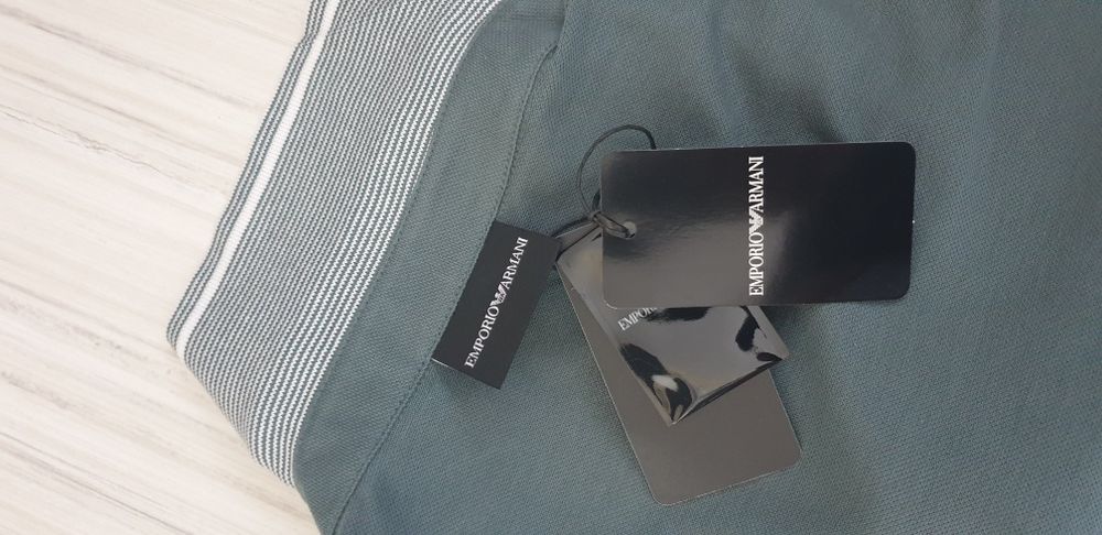 Emporio Armani  Pique Pima Cotton Mens L НОВО! ОРИГИНАЛ Мъжка Тениска