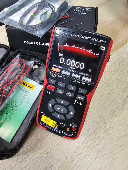 Двуканален цифров осцилоскоп мултицет и генератор на сигнали 2х50MHz