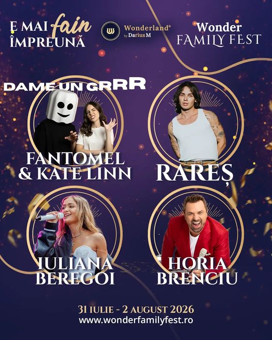 Vând bilet la Wonder family fest toate zilele!