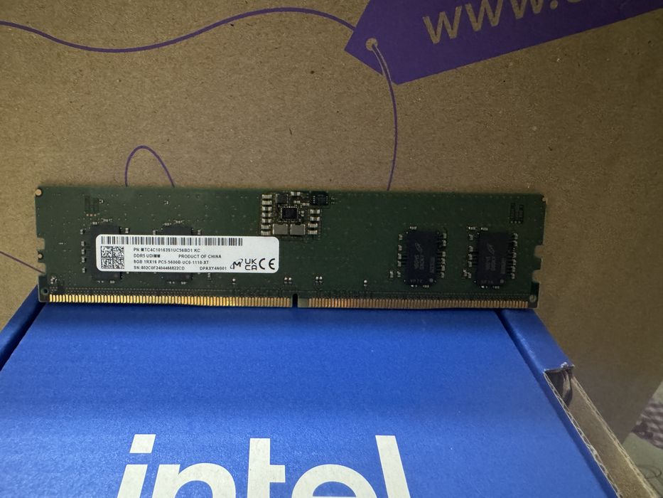 Memorie RAM 8GB DDR5 5600MHz Micron – Nouă/Desktop (PC5-5600B)