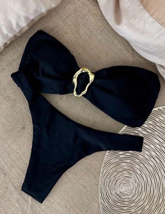 Чисто нов бански черен/ розов/ бял с лимон, роза,