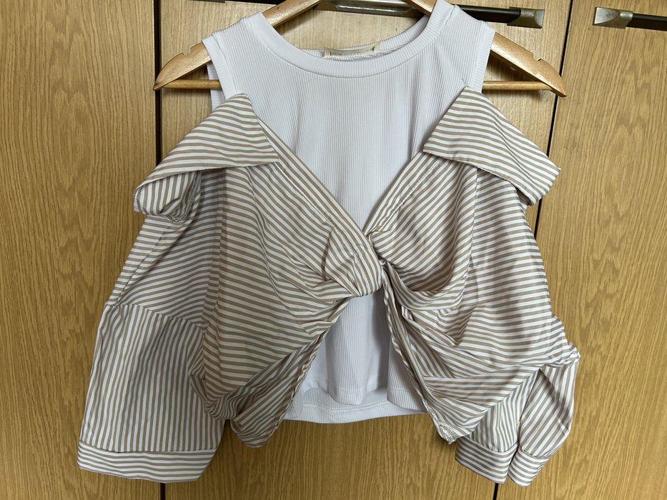 Блуза с кожени панталони - S размер