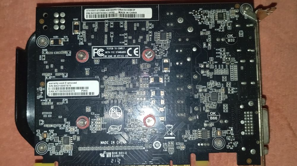 Видеокарта gtx 1050 ti , 4 gb