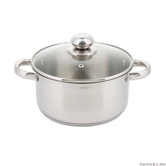 Oala cu capac din inox, capacitate 1 litru 14 cm, Kinghoff