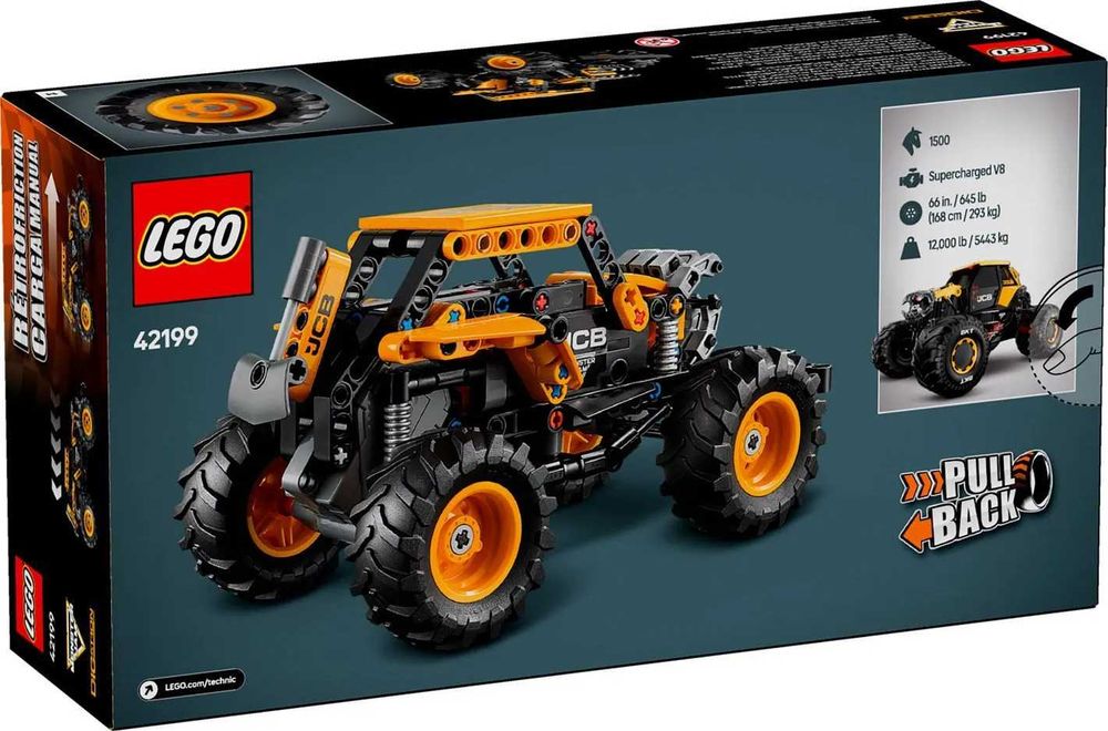 LEGO TECHNIC Monster Jam DIGatron с откидным верхом,218 деталей, 42199