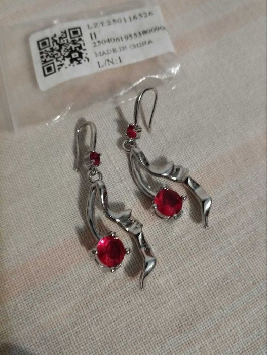 Серьги 925 проба серебро