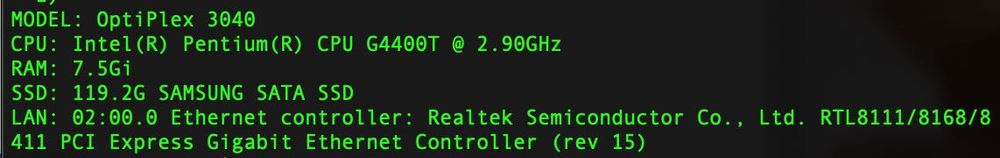 Mini Home Server Dell i3-6100T 8GB SSD 128GB | NAS / Home Assistant / Docker