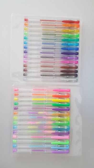 Pixuri cu gel si sclipici 2 seturi