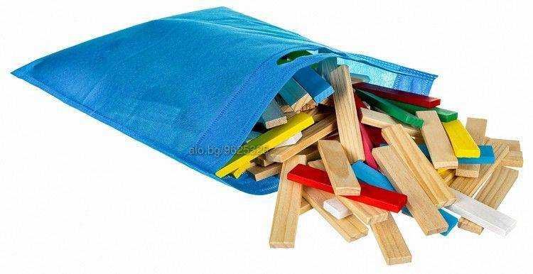 продавам Дървен комплект със строителни блокчета - 150 части