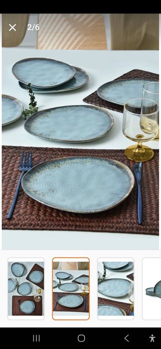 Керамични чинии за торта 23.см 6бр.