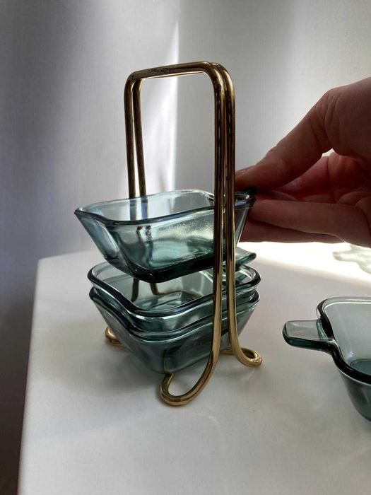 Set scrumiere Wilhelm Wagenfeld Bauhaus 7 buc WMF original rar