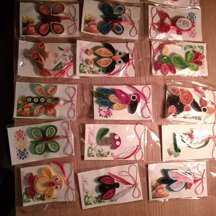 Mărțișoare handmade quilling