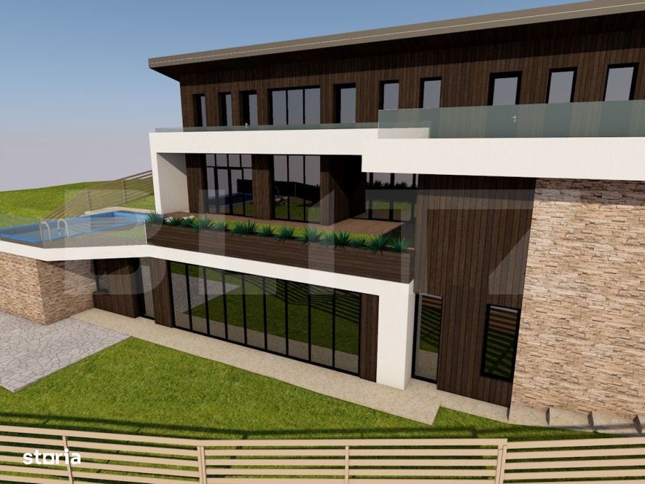 Teren intravilan cu proiect de casa individuala, panorama deosebita