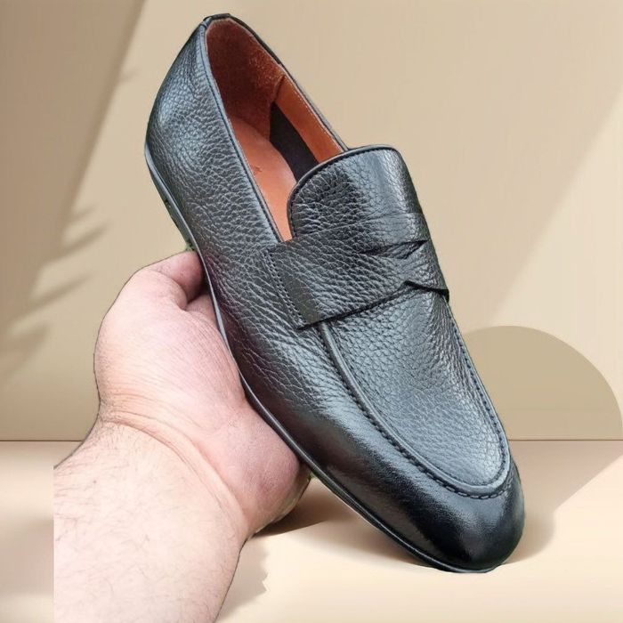 Натуральный кожаный лоферы