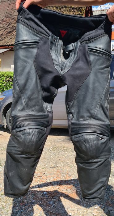 Pantaloni moto din piele perforata Dainese