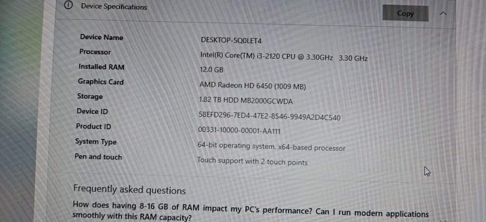 All în One HP 23'+tastatura wifi