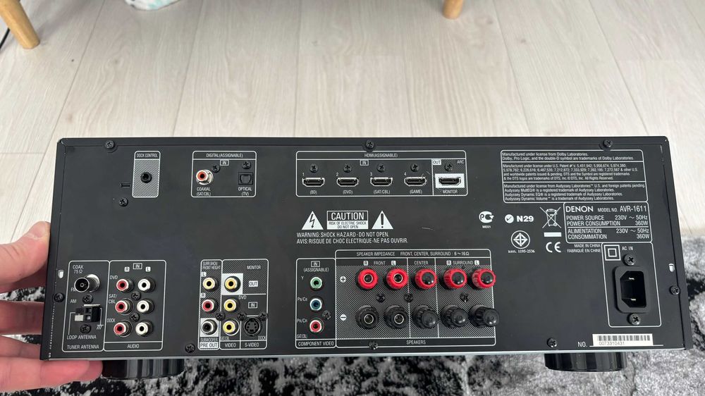 Receiver Denon AVR-1611 si boxe sony