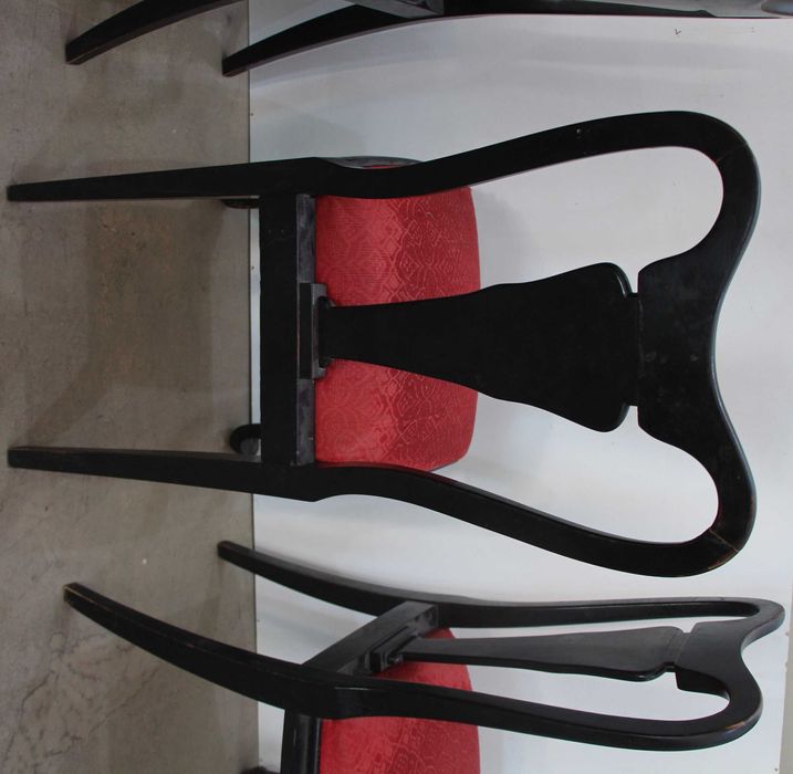 5 buc Scaun Vintage din lemn masiv; Scaun cu ornamente sculptate