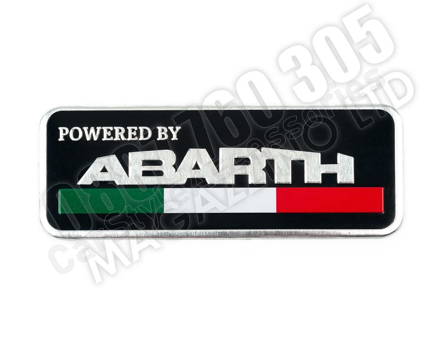 Емблема за Фиат Абарт Powered by Abarth Италиански флаг