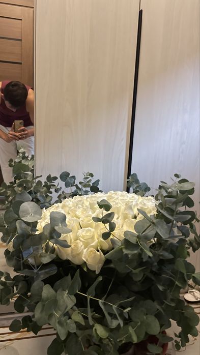 101 роза свежие цветы