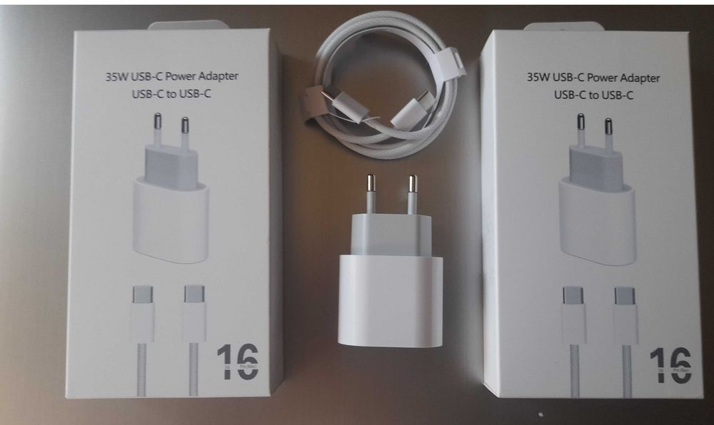set incarcator fast charge 35w iPhone 15 16  17 Pro Max adaptor +cablu