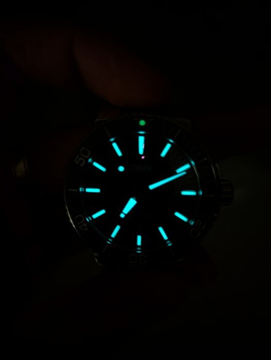 Oris Aquis 43.5 отличен + нова гумена каишка, профилактиран часовник