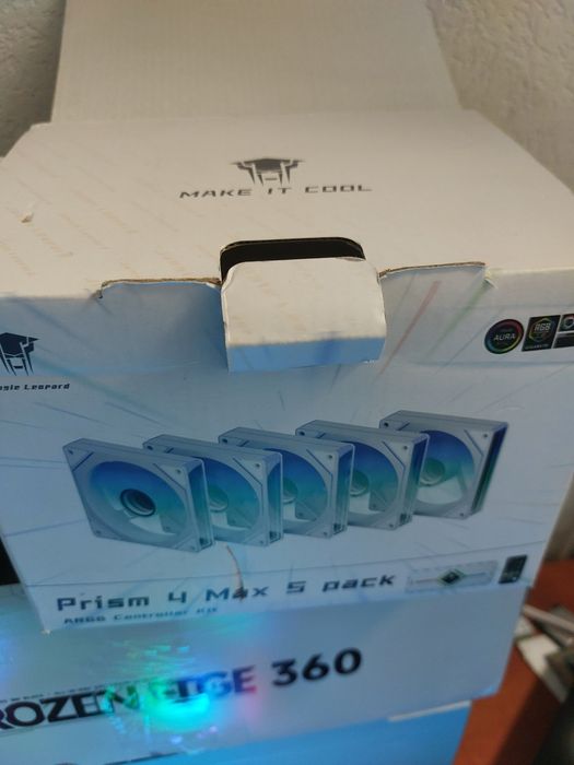 Set ventilatoare argb infinity mirror 5 pack,controller,remote,negre.