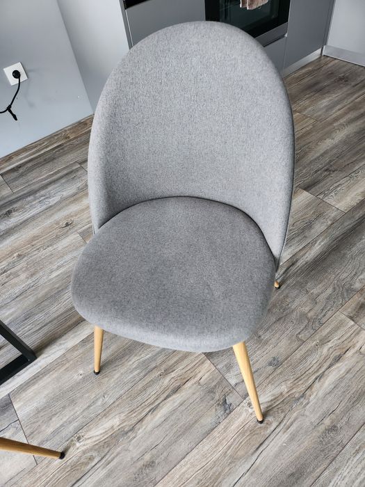 Кухненски стол KOKKEDAL сив/цвят дъб