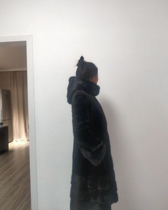 Шуба норковая чёрный бриллиант