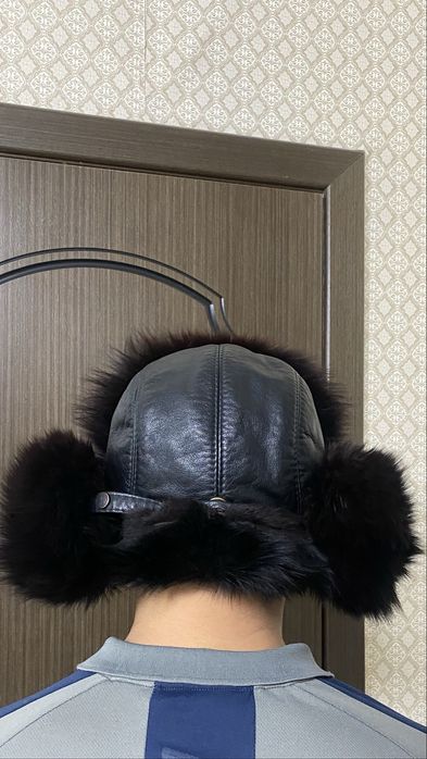 Шапка ушанка с мехом