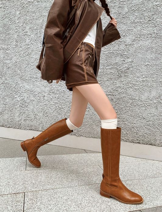 Итальянские кожаные сапоги